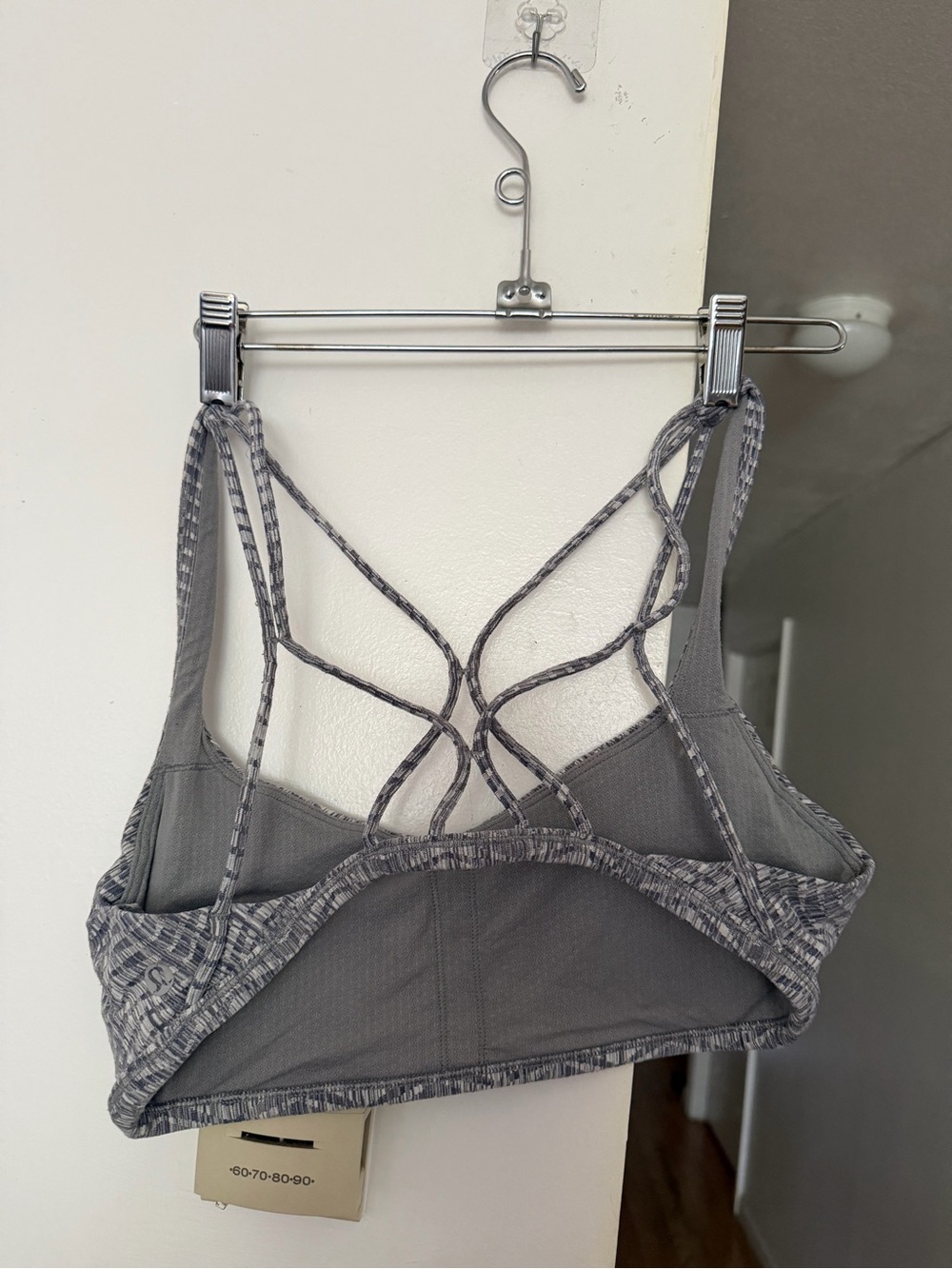 lululemon athletica Heathered Gray Strappy Back Sports Bra